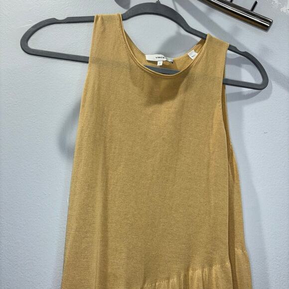 Vince Tiered Midi Tank Sweater Dress - 100% Cotton (Size Small) - Picture 8 of 15